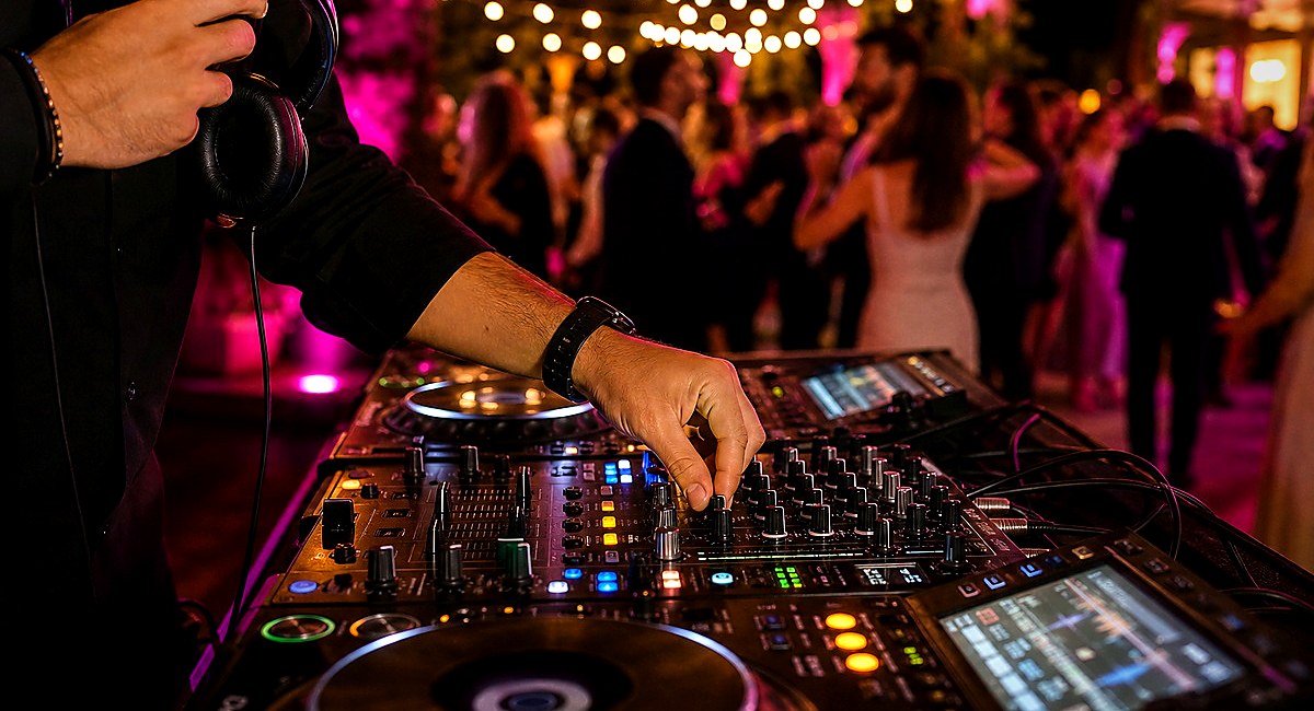 Mesa de DJ y pista de baile para el Pack Esencia